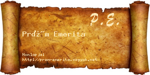 Prém Emerita névjegykártya